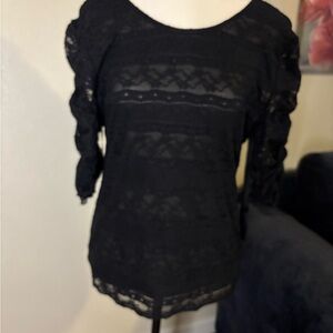 American Rag Black Lace Blouse